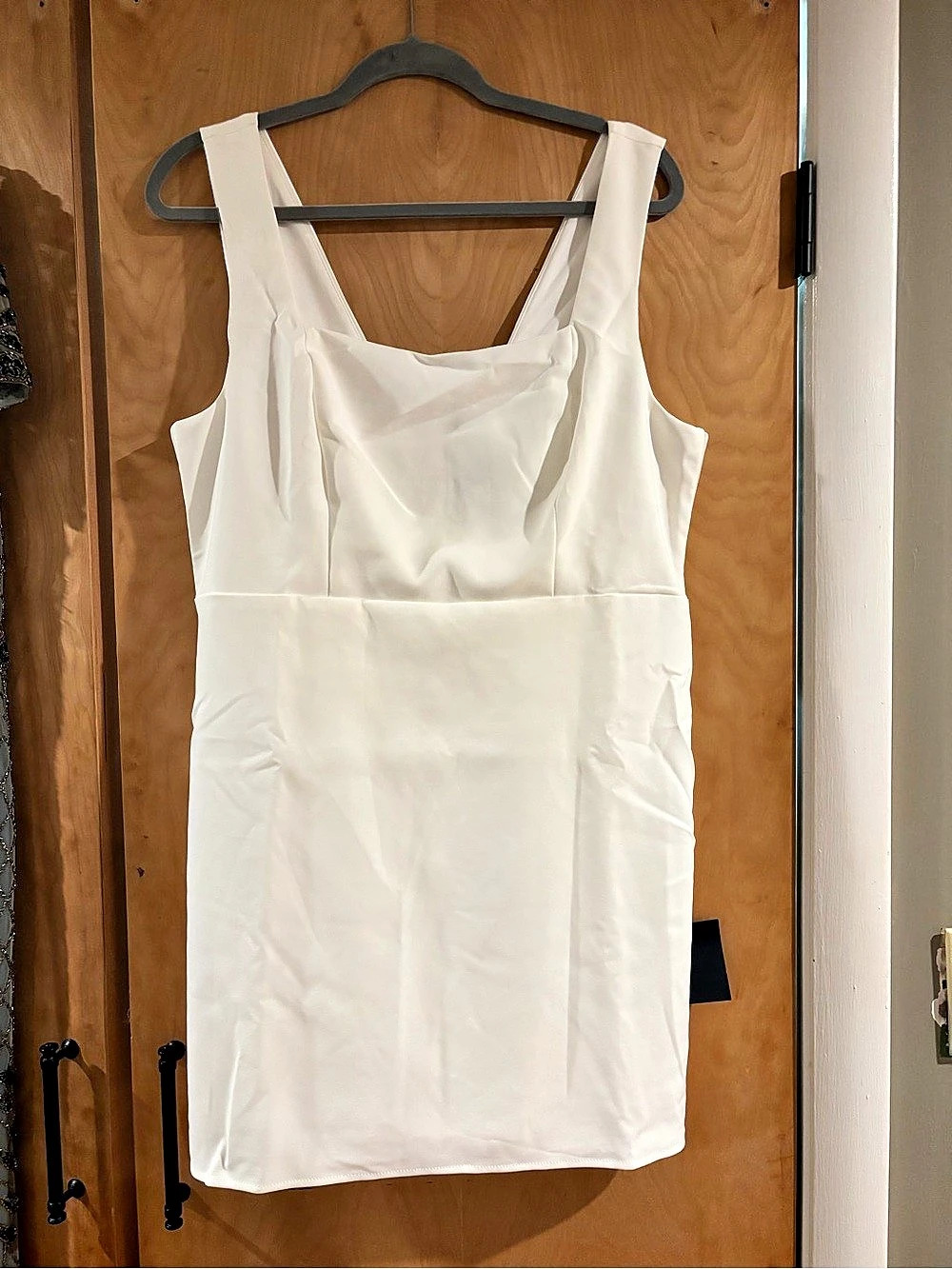 Lulus Flirtatious Poise Ivory Jacquard Bow Back Mini Dress XL
